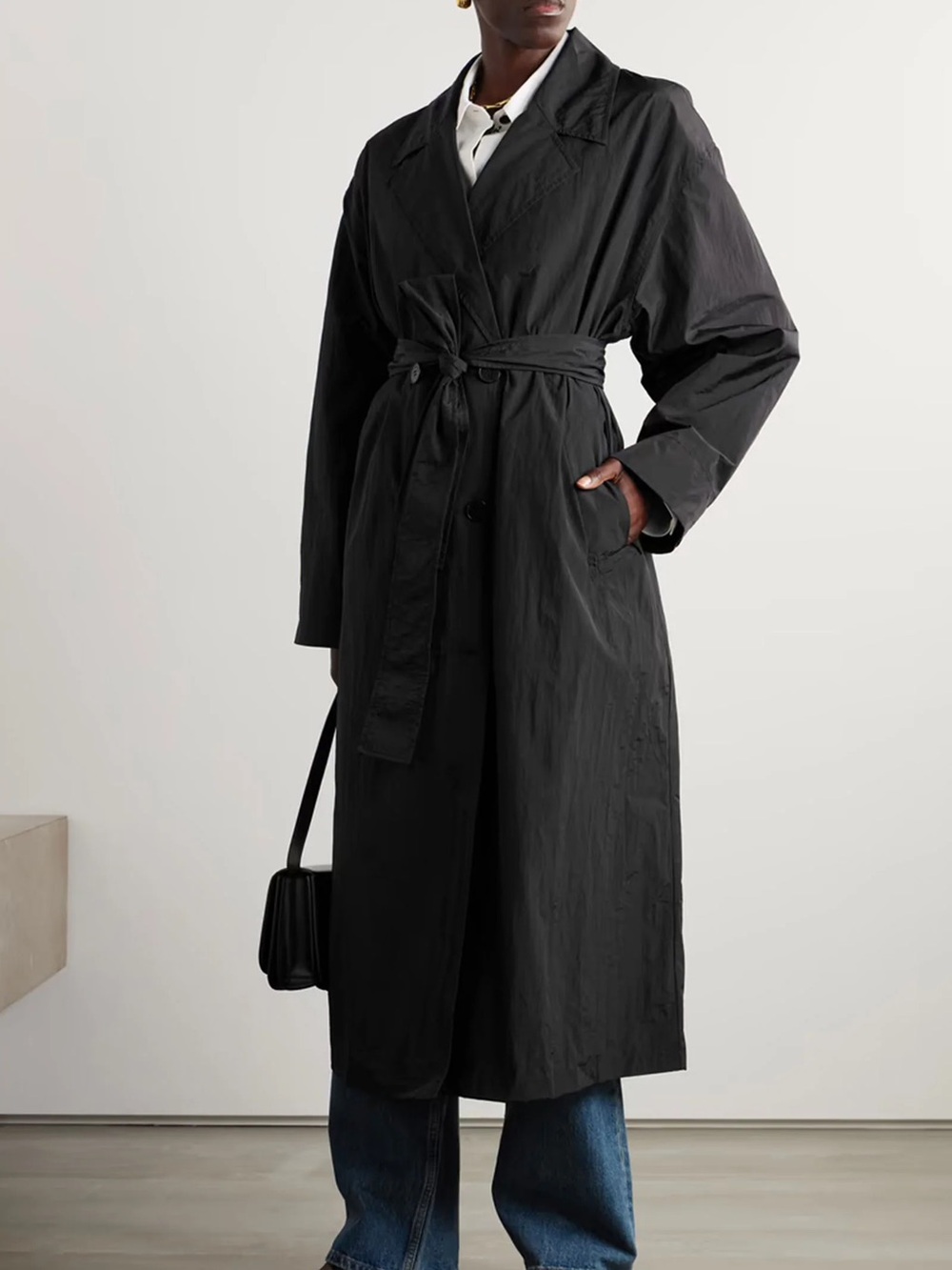 The Frankie Shop Jude Nylon Trench Coat